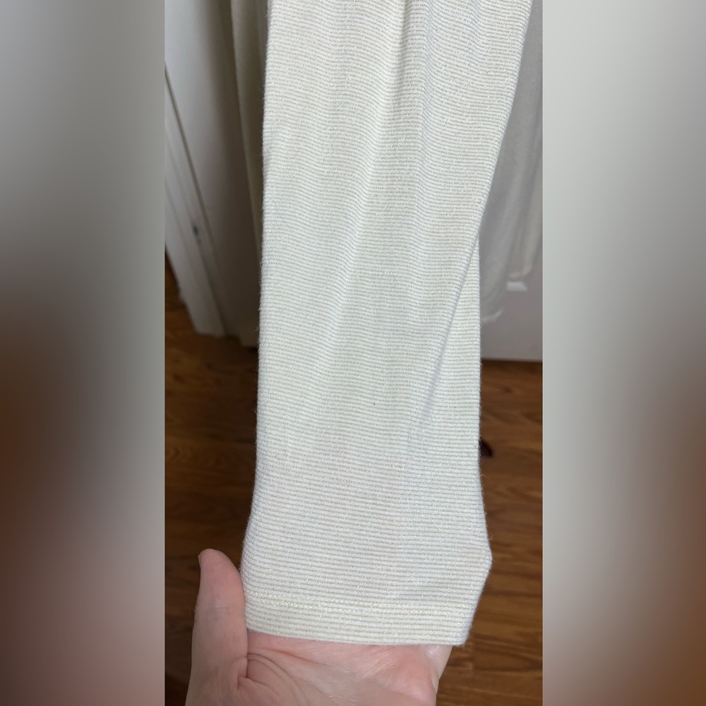 Lane Bryant Ivory Micro-Striped Swing Tunic Top โ Long Sleeve - Picture 4 of 11